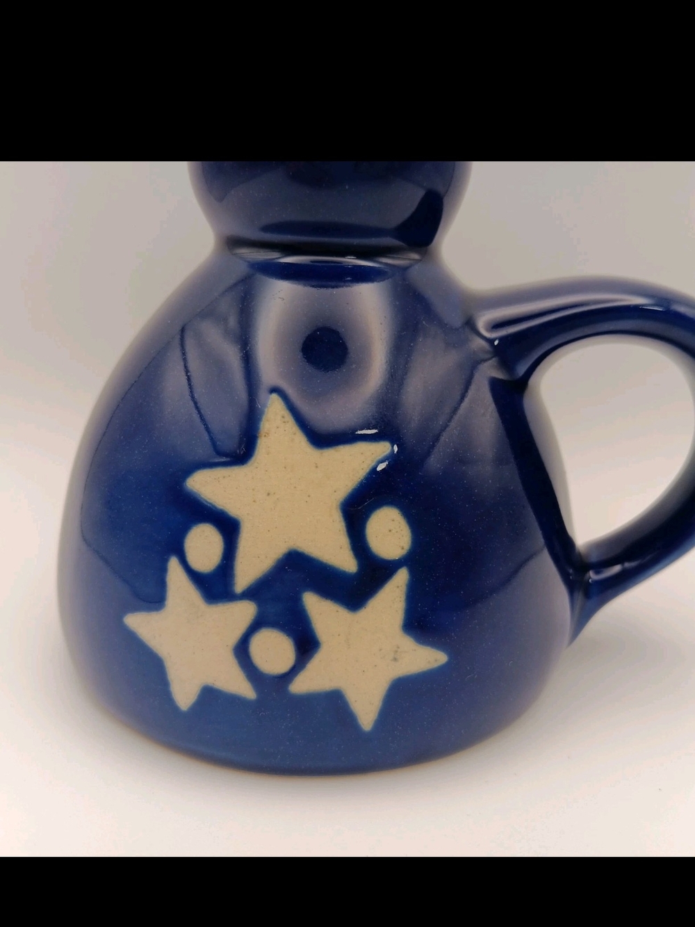 Cobalt Blue Sandstone Candle Holder with Stars - Picture 11 of 14